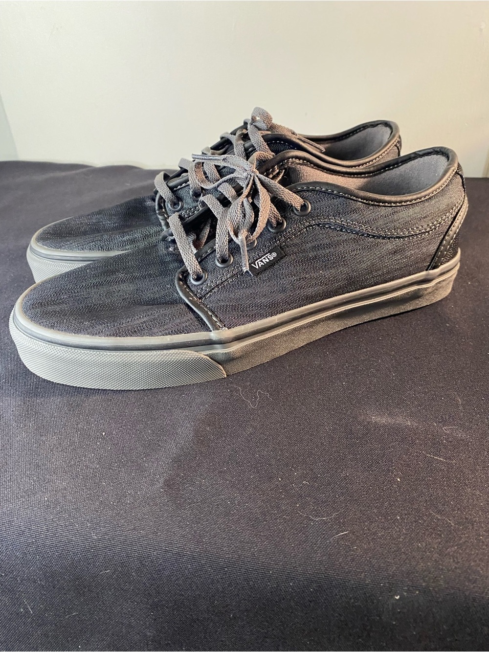 Vans Chukka Low (Denim) Black/Pewter UltraCush Sneakers Men’s 8.5